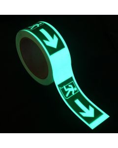 40mm wide running man right glow tape