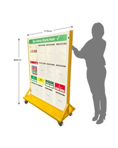 Wheeled Free-Standing Construction H&S Documentation Information Point - Unbranded