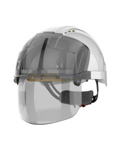 JSP EVO® VISTAshield® Safety Helmet with Integrated Faceshield | Vented | White / Smoke