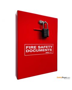 Metal Fire Safety Document Holders with Combination Padlock