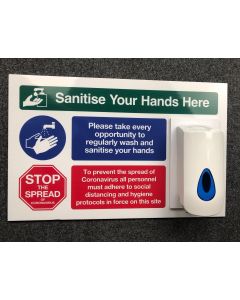 Small | Unbranded | Hand Sanitising Station, with 1L bulk fill dispenser | 420mm (H) x 650mm (W)