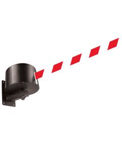 Heavy Duty Retractable Barrier | Red/White Chevron Belt | 16m Length | Universal Clip