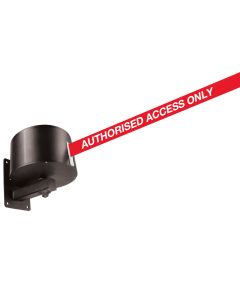 Heavy Duty Retractable Barrier | Red "Authorised Access Only" Belt | 23m Length | Universal Clip