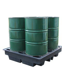 Romold | BP4LR | 4 Drum Spill Containment Pallets - All Black Option