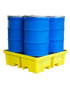 4 Drum Spill Pallet with 4-Way Forklift Access