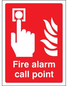 Fire Alarm Call Point Sign | 300mm x 400mm | Quick-Fix Rigid PVC with SAV Backing