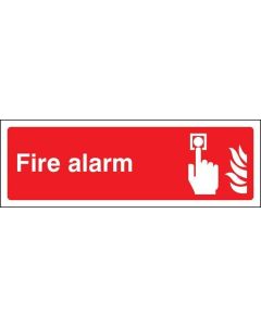 Fire Alarm Sign | 300mm x 100mm | Rigid Plastic