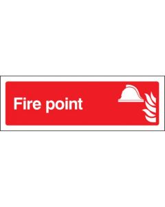 Fire Point Sign | 450mm x 150mm | Self Adhesive Vinyl