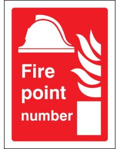 Fire Point Number Sign | 150mm x 200mm | Rigid Plastic