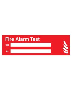 Fire Alarm Test Sign