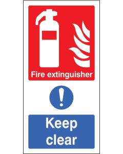 Fire Extinguisher - Keep Clear Signs