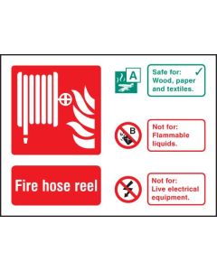 Hose Reel Identification Sign | 150mm x 100mm | Rigid Plastic