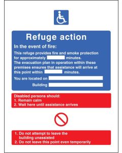 Refuge Fire Action Notice