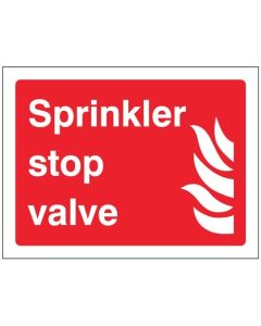 Sprinkler Stop Valve Sign | 200mm x 150mm | Rigid Plastic