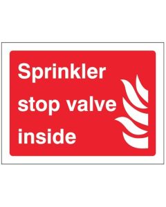 Sprinkler Stop Valve Inside Sign | 200mm x 150mm | Rigid Plastic