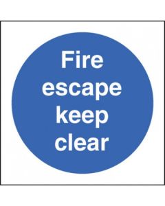 Fire Escape Keep Clear Signs