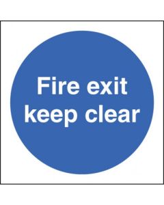 Fire Exit Keep Clear Sign | 400mm x 400mm | Rigid Plastic