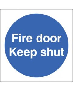 Fire Door Keep Shut Sign | 80mm x 80mm | Polycarbonate