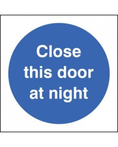 Close This Door at Night Sign