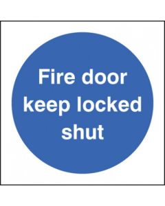 Fire Door Keep Locked Shut Sign