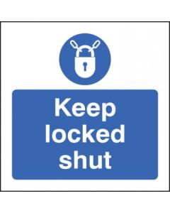 Keep Locked Shut Sign with Lock Symbol