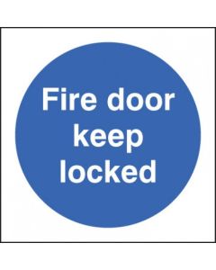 Fire Door Keep Locked Sign