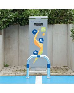 Moravia | 168.24.646 | EV Charging Point Protection Guard | 500mm(h) x 500mm(w) | Surface Fixed | Blue Bands