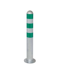 Moravia | 168.25.450 | EV Charging Point Protection Bollards | Hot Dip Galvanised | 800mm(h) | Surface Fixed | Green Bands