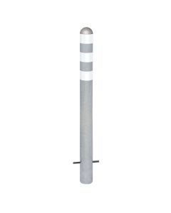 Moravia | 168.28.402 | EV Charging Point Protection Bollards | Hot Dip Galvanised | 1.2m High | Sub-Surface Fixed | White Bands