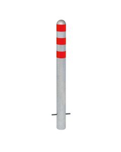 Moravia | 168.23.713 | EV Charging Point Protection Bollards | Hot Dip Galvanised | 1.2m High | Sub-Surface Fixed | Red Bands