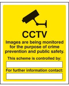 CCTV Images Being Monitored for the Purpose of Crime Signs