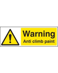 Warning Anti Climb Paint Sign