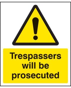 Trespassers Will Be Prosecuted Signs