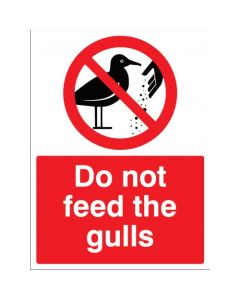 Do Not Feed The Gulls Sign | 150mm x 200mm | Rigid Plastic