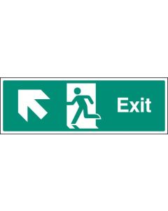 Exit Signs with Running Man and Arrow Up/Left