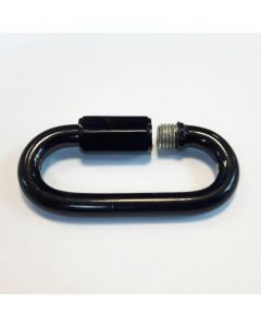 6mm Steel Chain Connecting Link with Screw Closure - Black - Pack of 10