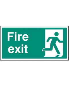 Fire Exit Sign - Final Exit Right with Running Man | 300mm x 150mm | Polycarbonate