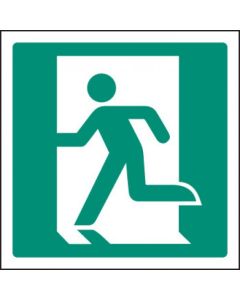 Running Man Left Sign | 150mm x 150mm | Rigid Plastic