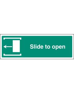 Slide to Open Left Sign