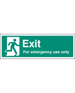 Exit for Emergency Use Only Signs