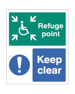 Refuge Point - Keep Clear Signs