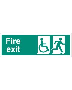 Disabled Final Fire Exit Signs