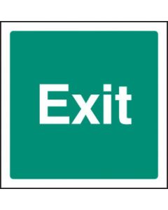 Exit Sign - Text Only | 200mm x 200mm | Rigid Plastic