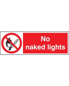 No Naked Lights Sign