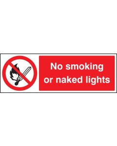 No Smoking or Naked Lights Sign