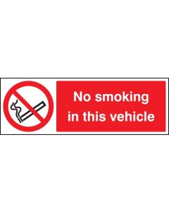 No Smoking in this Vehicle Sign