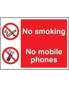 No Smoking, No Mobile Phones Signs