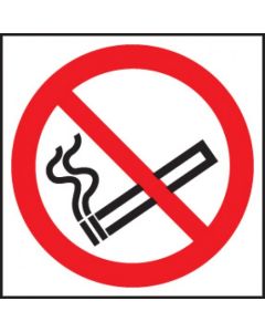 No Smoking Symbol Safety Sign | 80mm x 80mm | Rigid Plastic