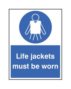 Life Jackets Must Be Worn Safety Signs