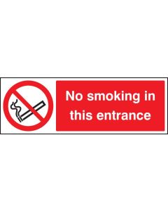 No Smoking in this Entrance Signs